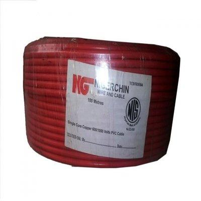 NigerChin 2.5mm Single Core Copper Wire - Red