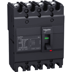 Circuit breaker Easypact EZC100H - TMD - 63 A - 4 poles 3d