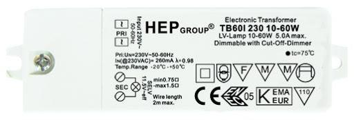 TB60I 230 (10 - 60 W Electronic Transformer)