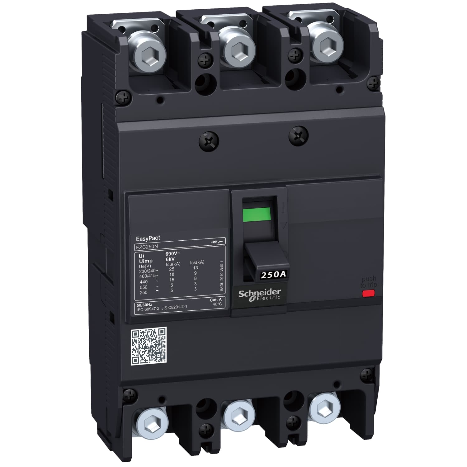 EZC250N3250  Circuit breaker Easypact EZC250N - TMD - 250 A - 3 poles 3d