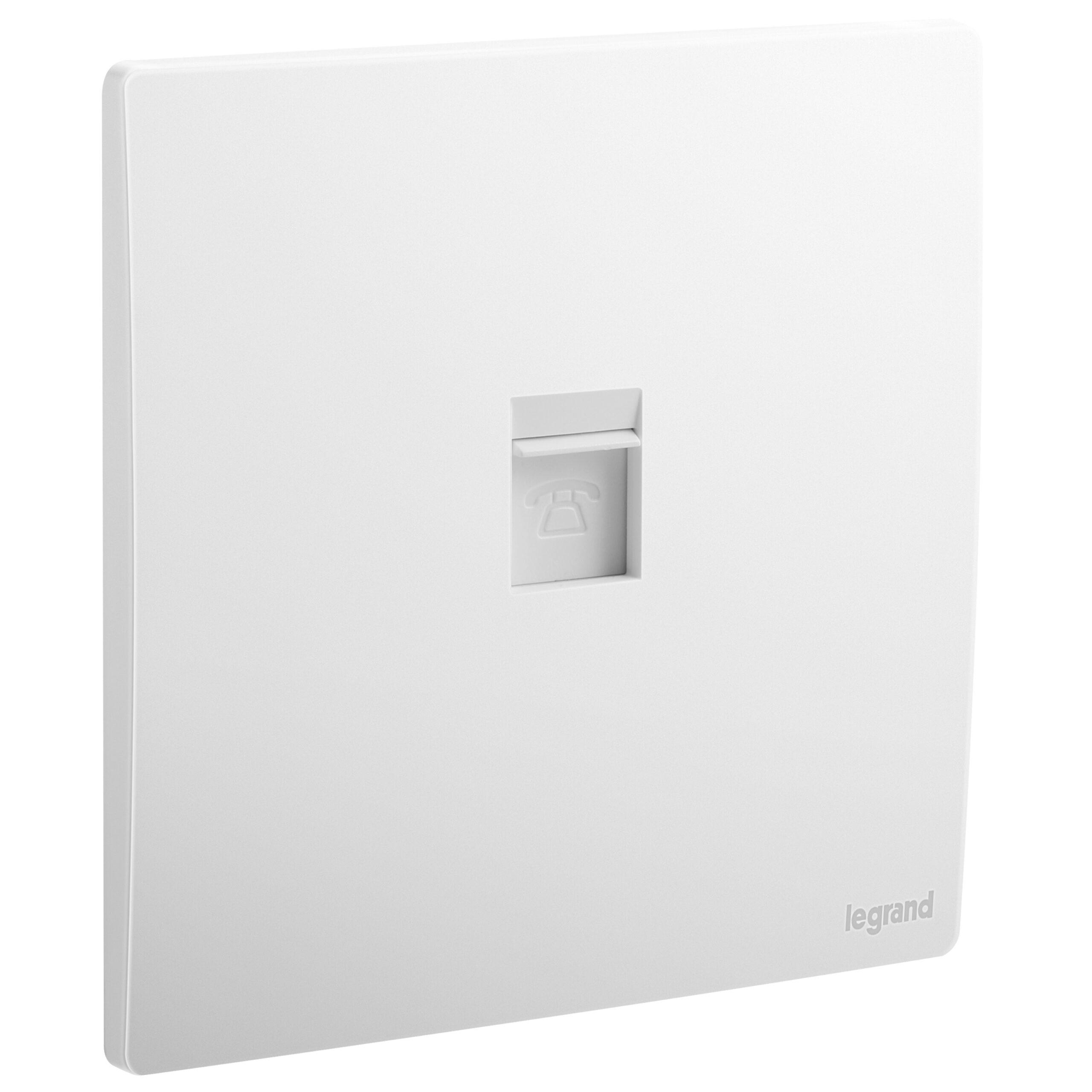 LEGRAND MALLIA SENSES/WHITE RJ11 TELEPHONE SOCKET