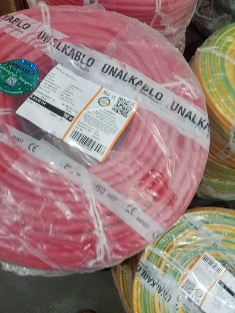 Ünal Kablo H07V-K 1 x 16 mm² Cable (avilable in Blue, Red, Green/Yellow, Black)