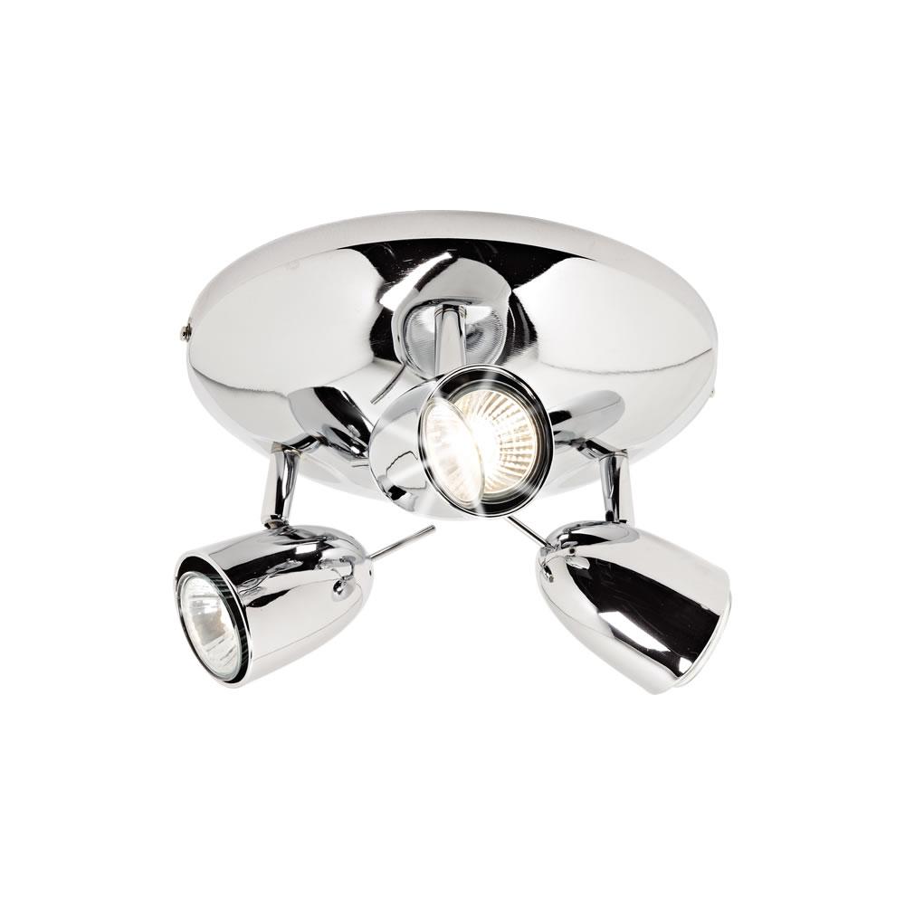 3 Arm Dome Spotlight Ceiling Light Silver-0