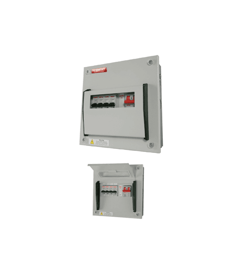 Powertec 6 Way 100A Single Phase Consumer Units DB C/W MCB