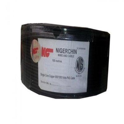 NigerChin 6mm Single Core Copper Wire - Black