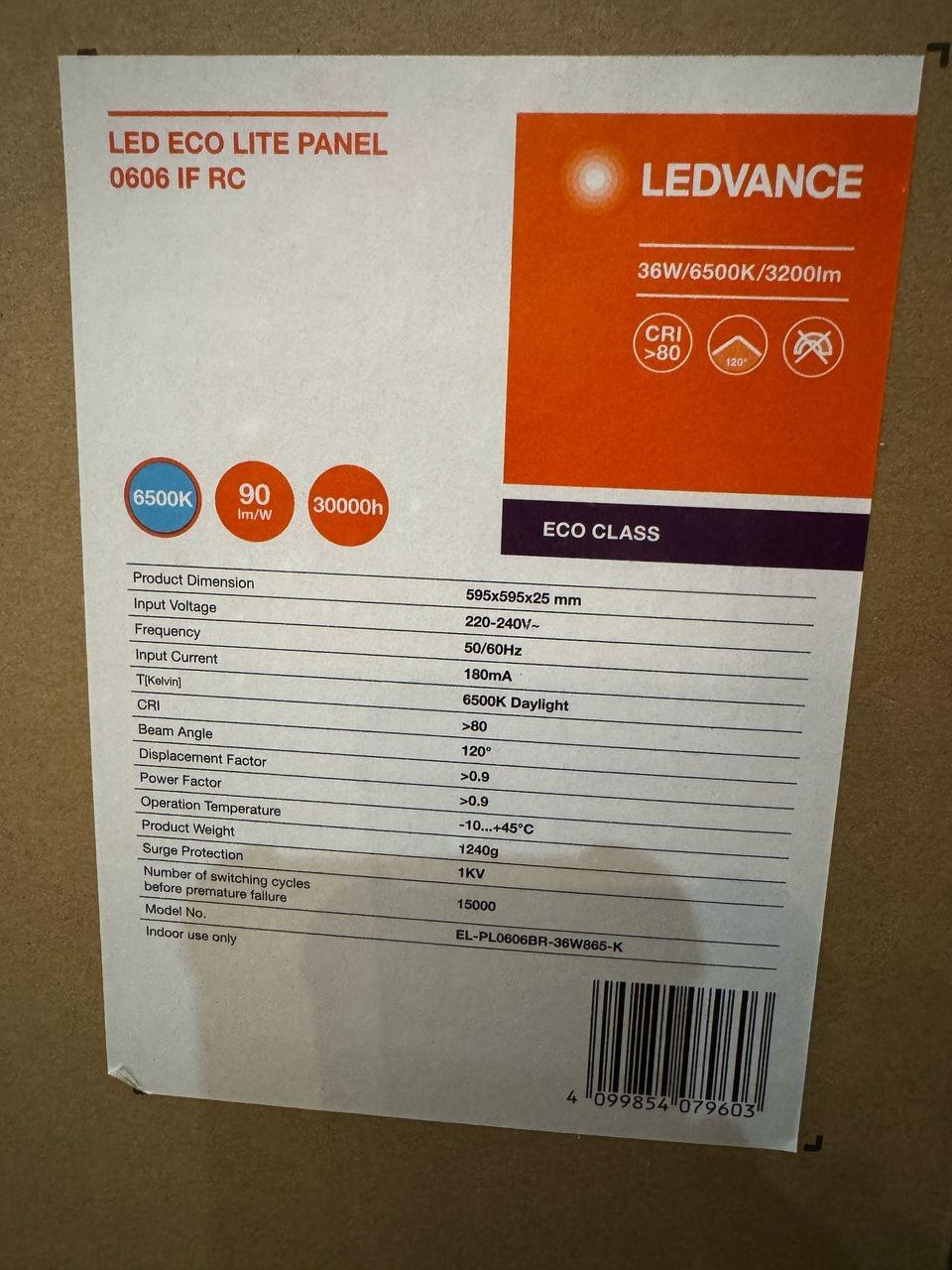 Ledvance by OSRAM LED Panel Light 600 x 600mm 36W