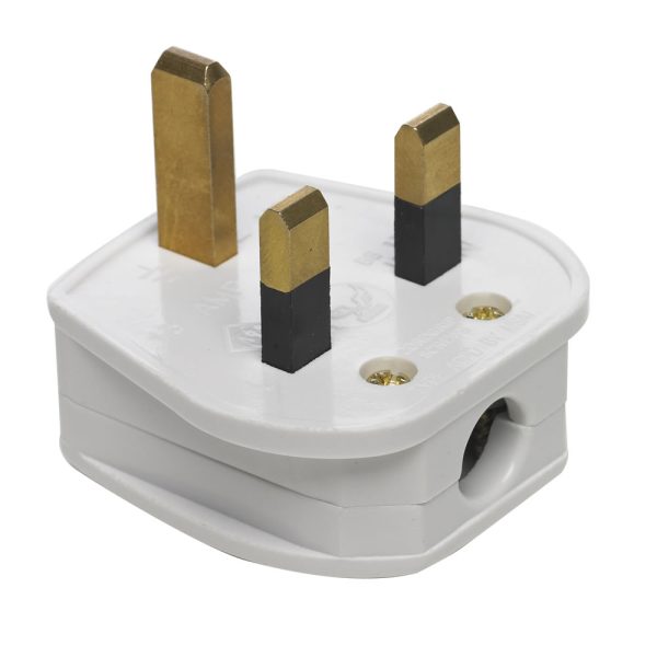 3 Pin Plug With Fuse White 5amp-0
