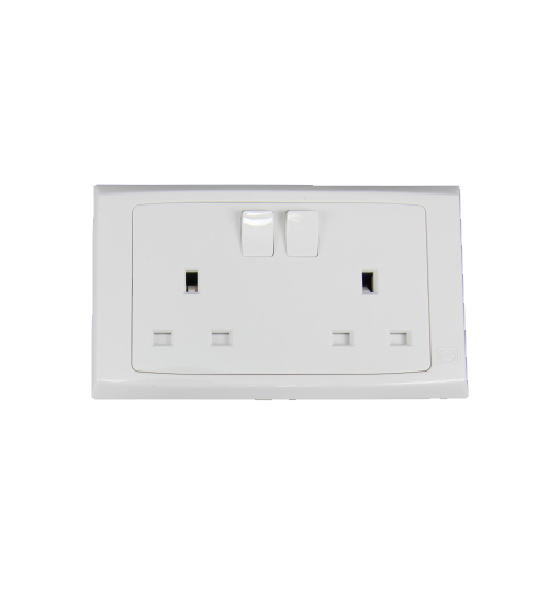 MK 13 Amp Double Socket – Electric Mall
